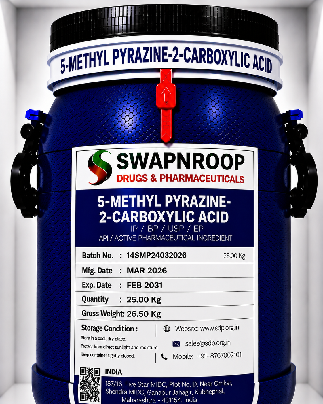 5-Methyl Pyrazine-2-Carboxylic Acid Manufacturer & Supplier in India | Bulk Exporter