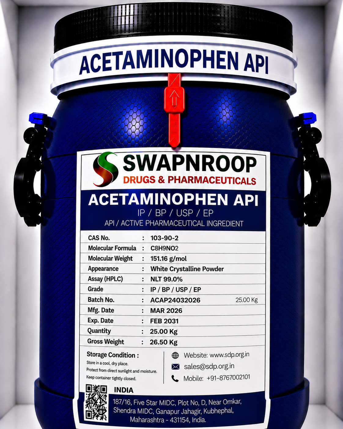 Acetaminophen API Manufacturer & Supplier in India | Intermediates.ai