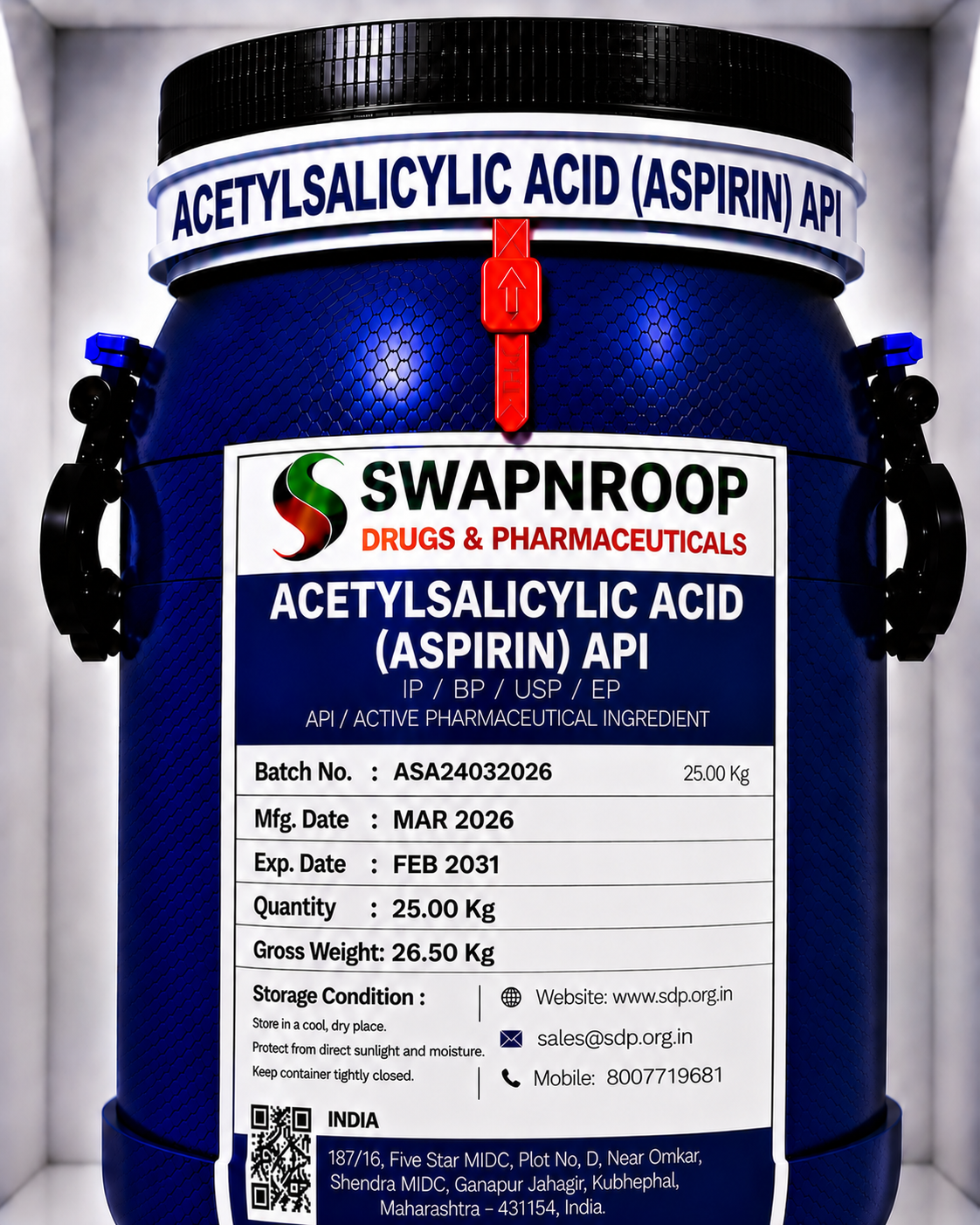 Acetylsalicylic Acid (Aspirin) API Manufacturer & Supplier in India | Intermediates.ai