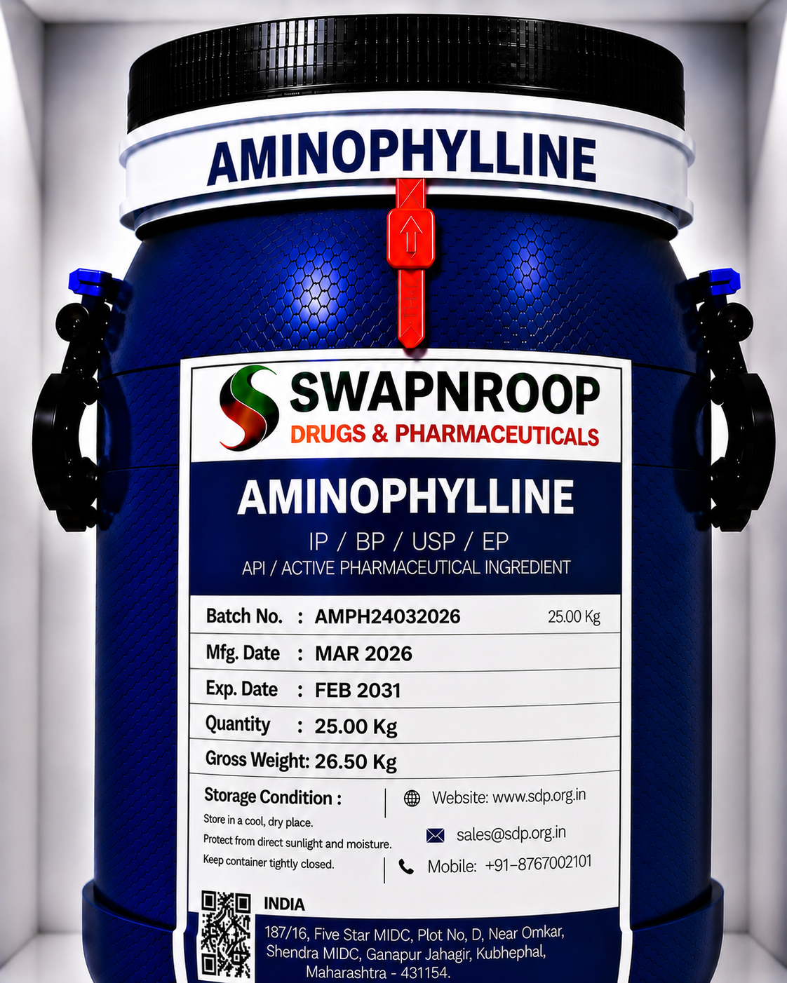 Aminophylline API Manufacturer in India | Bulk Supplier & Exporter