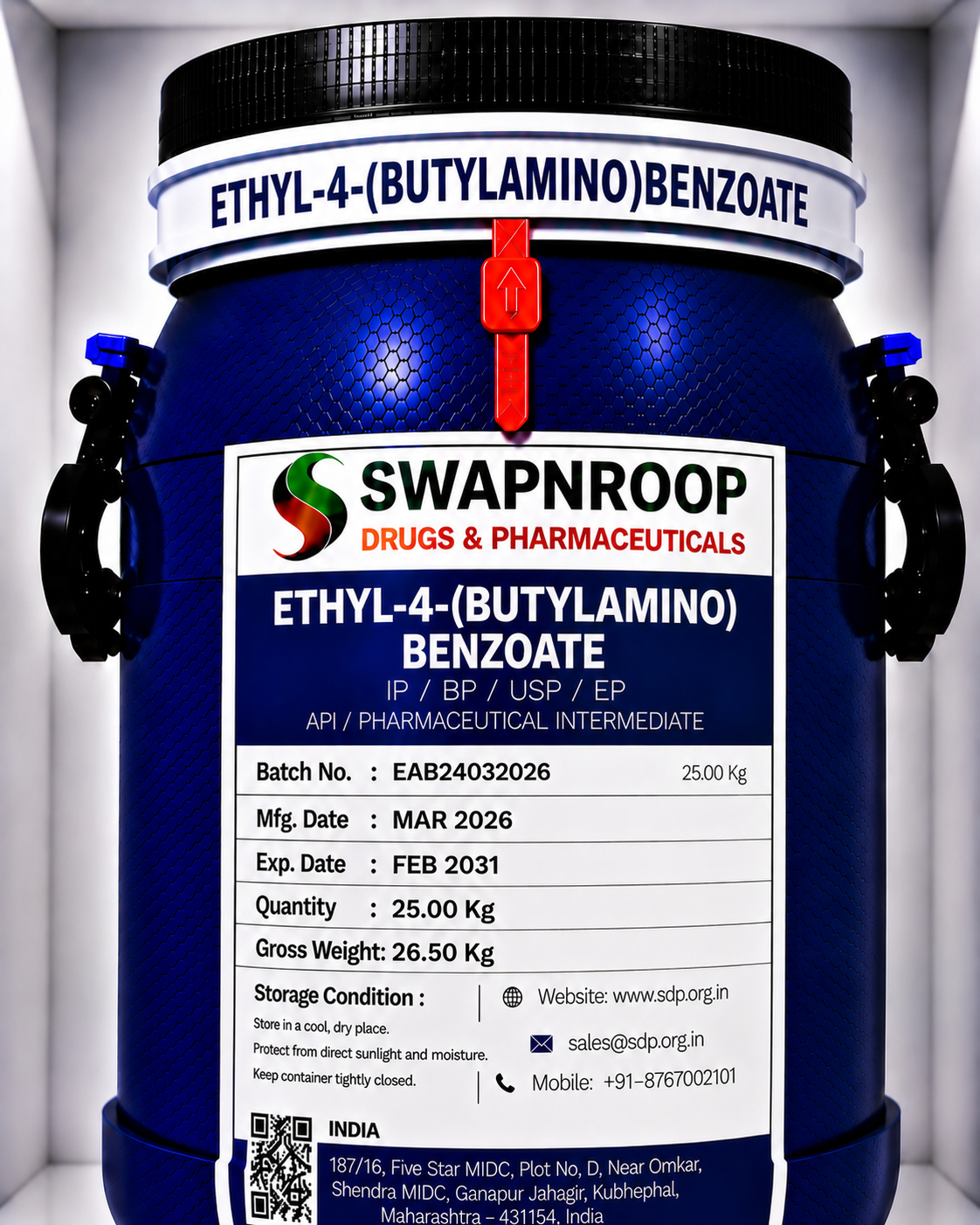 Ethyl-4-(Butylamino)Benzoate API Manufacturer in India | Bulk Supplier & Exporter