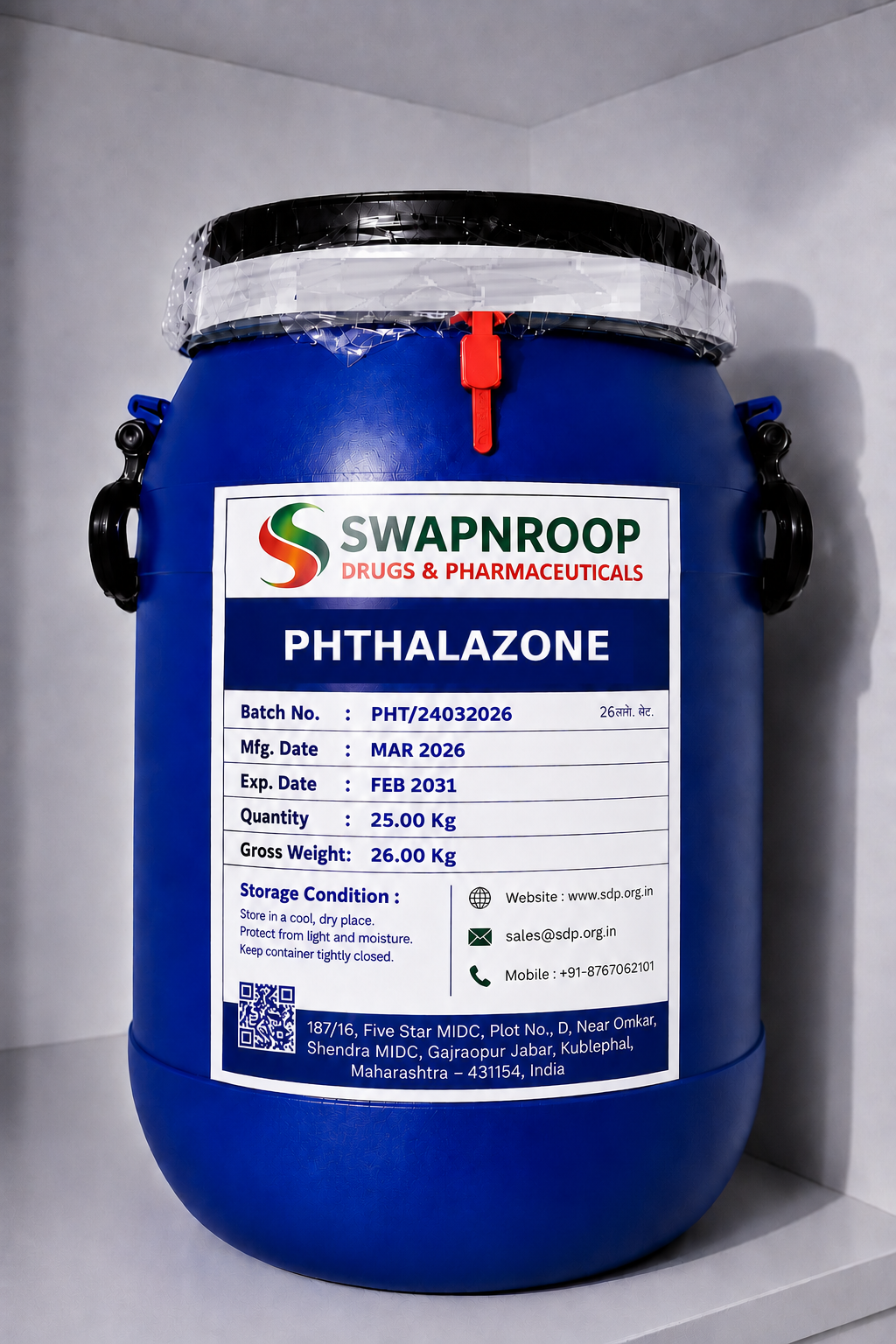 Phthalazone API Manufacturer in India | Bulk Supplier & Exporter | Swapnroop Drugs